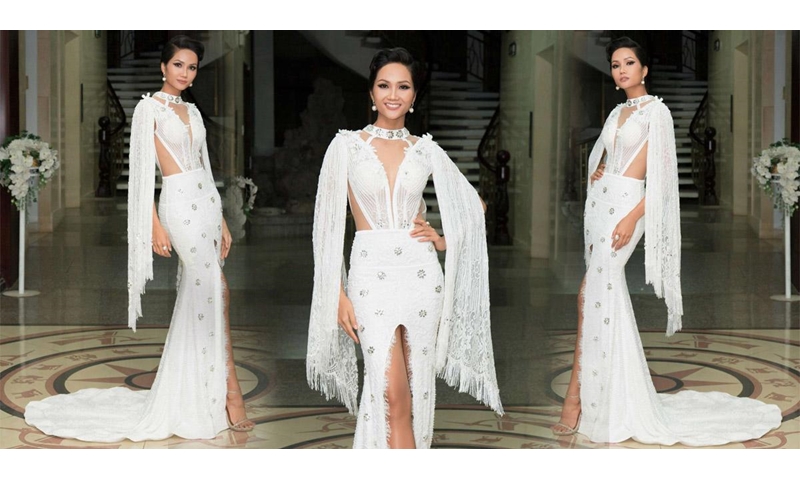 Đăng quang không lâu, Hoa hậu H' Hen Niê đã có BST đồ trắng chất ngất