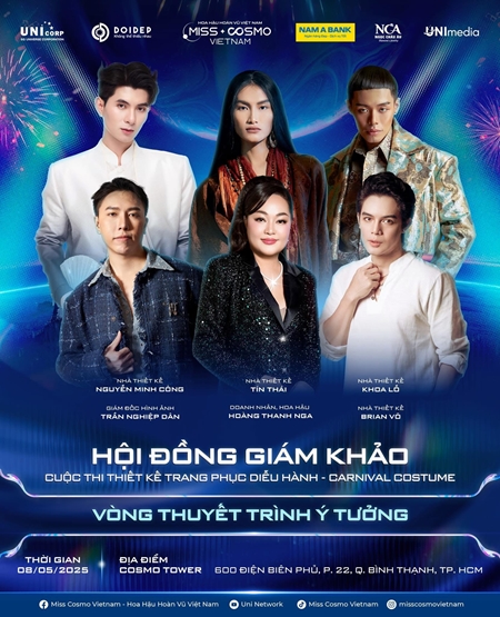 DOANH NHÂN - HOA HẬU HOÀNG THANH NGA, NTK BRIAN VÕ, NTK NGUYỄN MINH CÔNG NGỒI “GHẾ NÓNG” TÌM RA TOP 45 CARNIVAL COSTUME